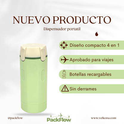 PackFlow - Dispensador portátil 4 en 1