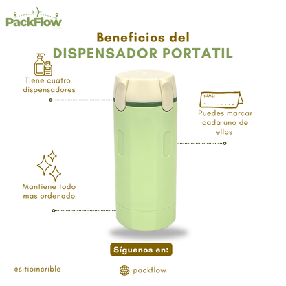 PackFlow - Dispensador portátil 4 en 1